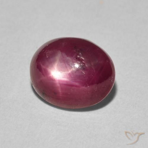 3.29 ct Red Star Ruby Stone, Natural Star Ruby in Oval Cabochon Shape for Sale