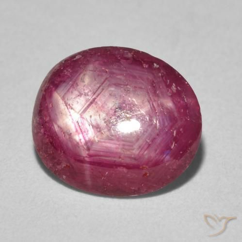3.51 ct Red Star Ruby Stone, Natural Star Ruby in Oval Cabochon Shape for Sale