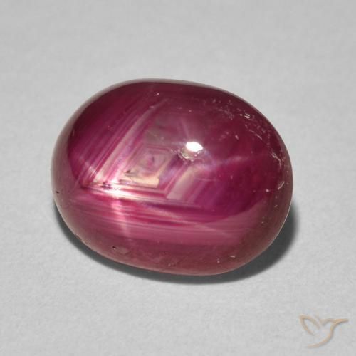 4.42 ct Red Star Ruby Stone, Natural Star Ruby in Oval Cabochon Shape for Sale