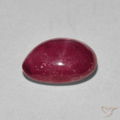 Star Ruby Gemstone in 9.4 x 7.4 mm Size for Sale, Star Ruby Stone in Medium Red Color