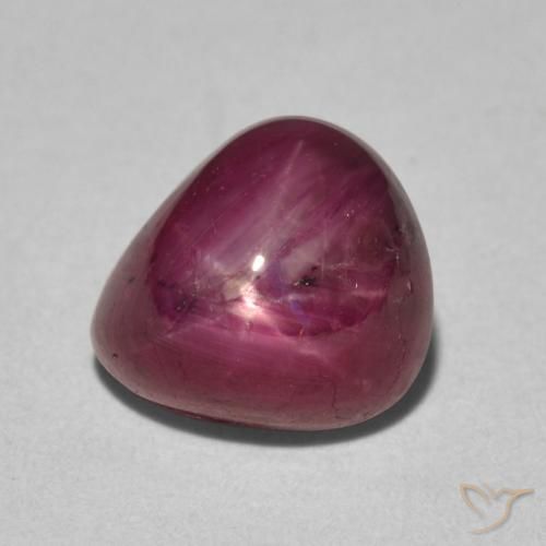 4.42ct Natural Deep Wine Red Star Ruby, Pear Shape, Opaque