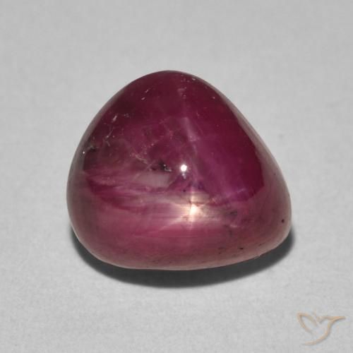 4.42 ct Red Star Ruby Stone, Natural Star Ruby in Pear Cabochon Shape for Sale