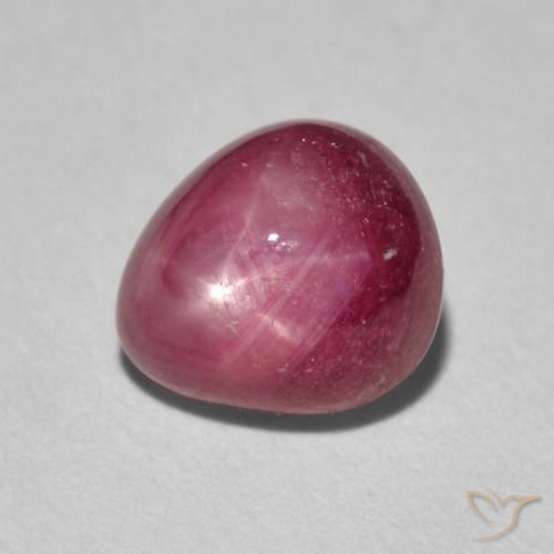 4.29ct Natural Jam Red Star Ruby, Pear Shape, Opaque