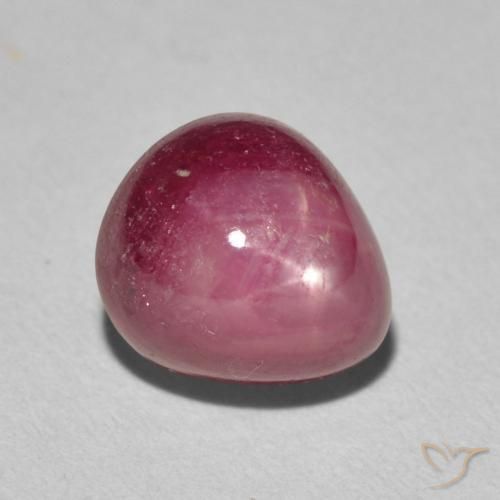 4.29 ct Red Star Ruby Stone, Natural Star Ruby in Pear Cabochon Shape for Sale