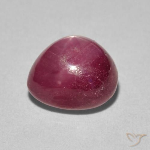 Star Ruby Gemstone in 8.7 x 7.8 mm Size for Sale, Star Ruby Stone in Jam Red Color