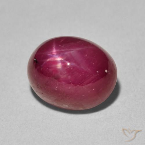 4.69 ct Red Star Ruby Stone, Natural Star Ruby in Oval Cabochon Shape for Sale