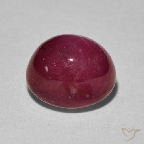 Star Ruby Gemstone in 9 x 7 mm (calibrated) Size for Sale, Star Ruby Stone in Deep Red Color