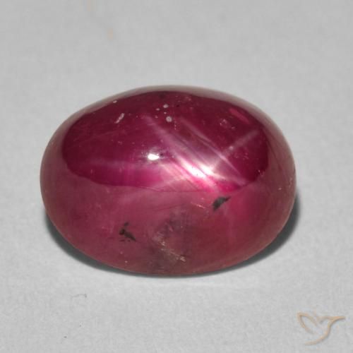 4.28ct Natural Wine Red Star Ruby, Oval, Opaque