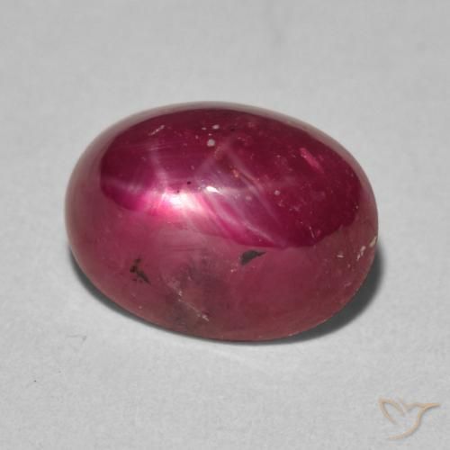 4.28 ct Red Star Ruby Stone, Natural Star Ruby in Oval Cabochon Shape for Sale