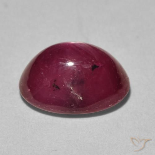 Star Ruby Gemstone in 10.1 x 7.6 mm Size for Sale, Star Ruby Stone in Wine Red Color