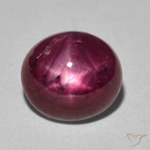 4.58ct Natural Medium Red Star Ruby, Oval, Opaque