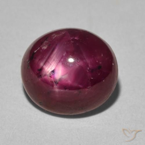 4.58 ct Red Star Ruby Stone, Natural Star Ruby in Oval Cabochon Shape for Sale