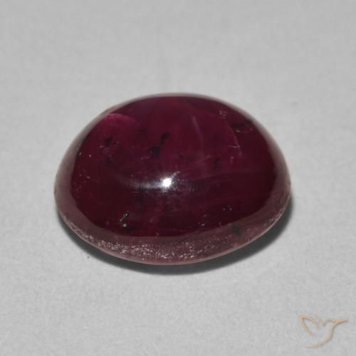 Star Ruby Gemstone in 9.5 x 8.5 mm Size for Sale, Star Ruby Stone in Medium Red Color