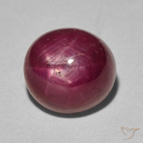 6.19 ct Red Star Ruby Stone, Natural Star Ruby in Oval Cabochon Shape for Sale
