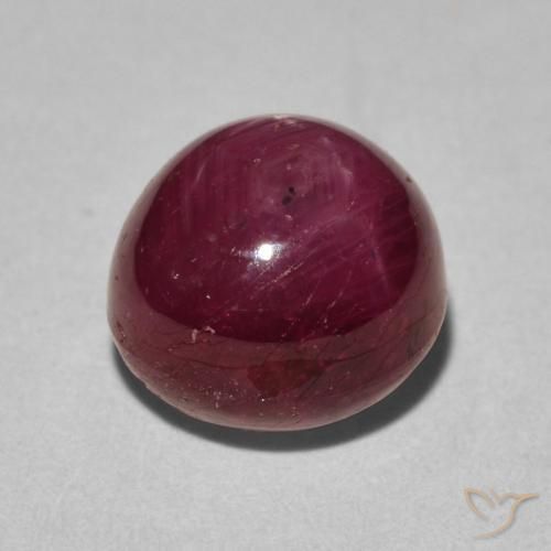 Star Ruby Gemstone in 9.2 x 8.6 mm Size for Sale, Star Ruby Stone in Deep Crimson Color