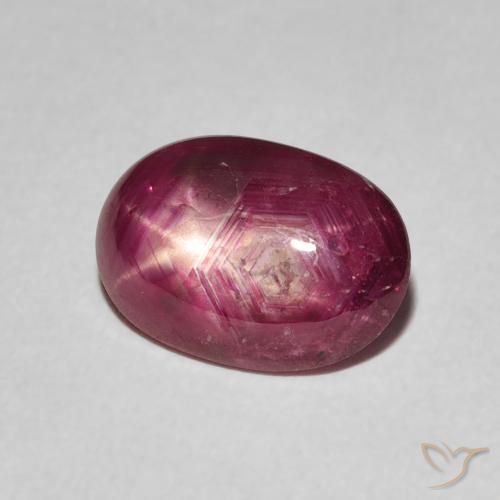 3.19 ct Red Star Ruby Stone, Natural Star Ruby in Oval Cabochon Shape for Sale