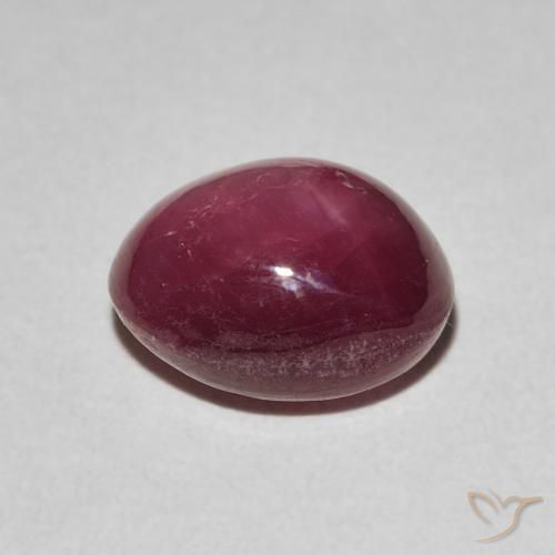 Star Ruby Gemstone in 9.4 x 8.3 mm Size for Sale, Star Ruby Stone in Medium Red Color