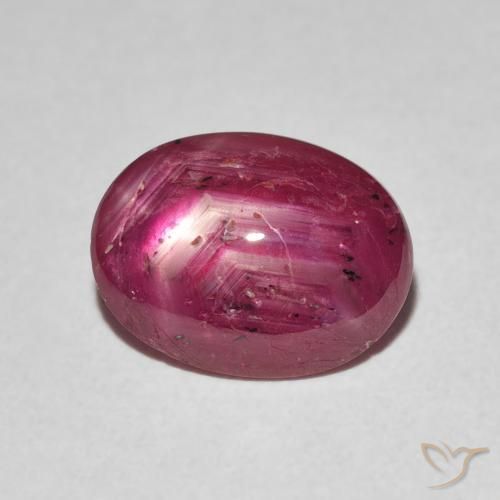 3.16 ct Red Star Ruby Stone, Natural Star Ruby in Oval Cabochon Shape for Sale