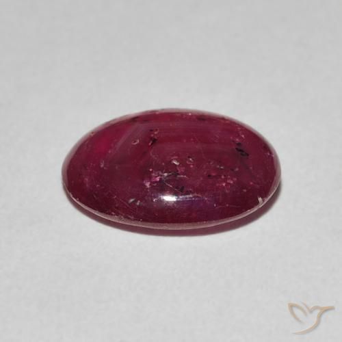 Star Ruby Gemstone in 10.6 x 8.1 mm Size for Sale, Star Ruby Stone in Medium Red Color