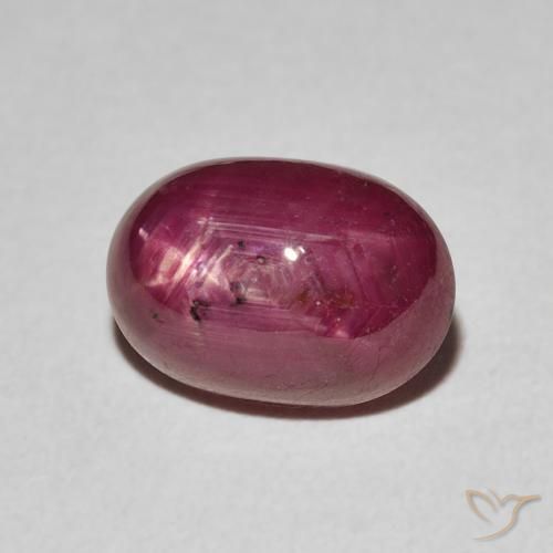 3.84 ct Red Star Ruby Stone, Natural Star Ruby in Oval Cabochon Shape for Sale