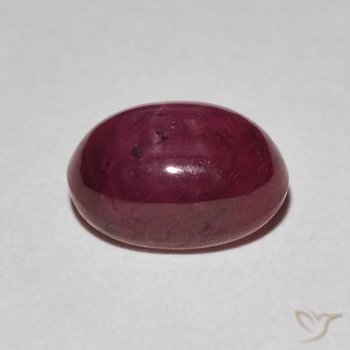 Star Ruby Gemstone in 9.6 x 6.7 mm Size for Sale, Star Ruby Stone in Jam Red Color