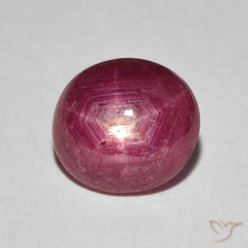 Natural Heated Star Ruby purplish red color oval shape 2.70