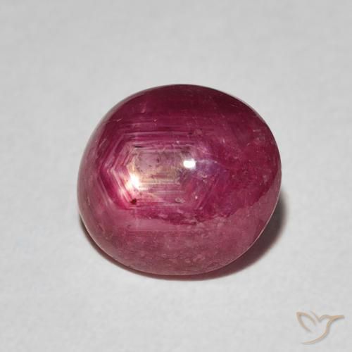 3.31 ct Red Star Ruby Stone, Natural Star Ruby in Oval Cabochon Shape for Sale