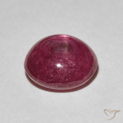 Star Ruby Gemstone in 8.5 x 7.8 mm Size for Sale, Star Ruby Stone in Medium Red Color