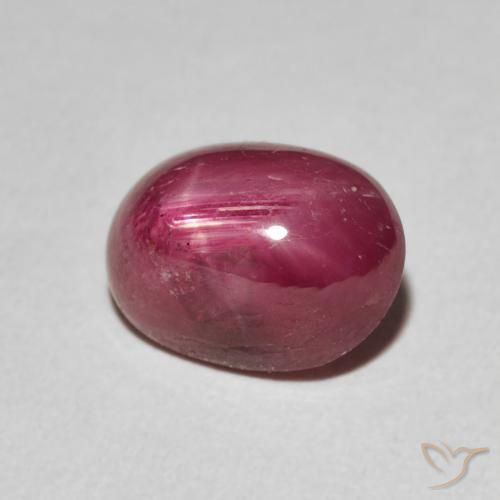 3.68 ct Red Star Ruby Stone, Natural Star Ruby in Oval Cabochon Shape for Sale