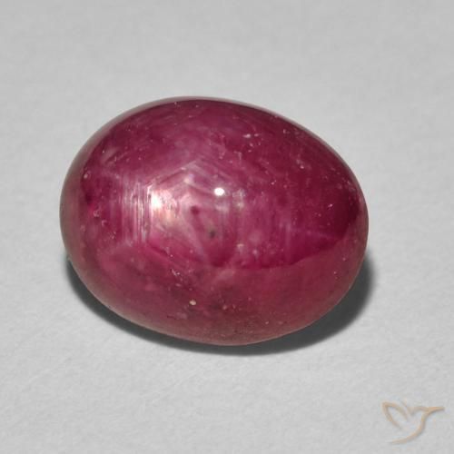 5.10 ct Red Star Ruby Stone, Natural Star Ruby in Oval Cabochon Shape for Sale