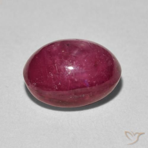 Star Ruby Gemstone in 10 x 8 mm (calibrated) Size for Sale, Star Ruby Stone in Medium Red Color