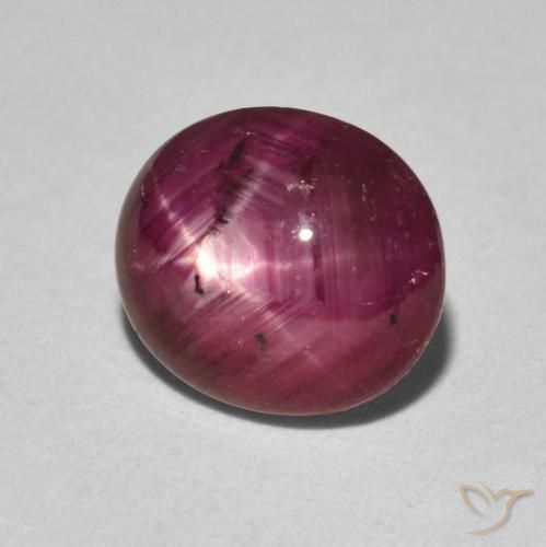 4.12 ct Red Star Ruby Stone, Natural Star Ruby in Oval Cabochon Shape for Sale