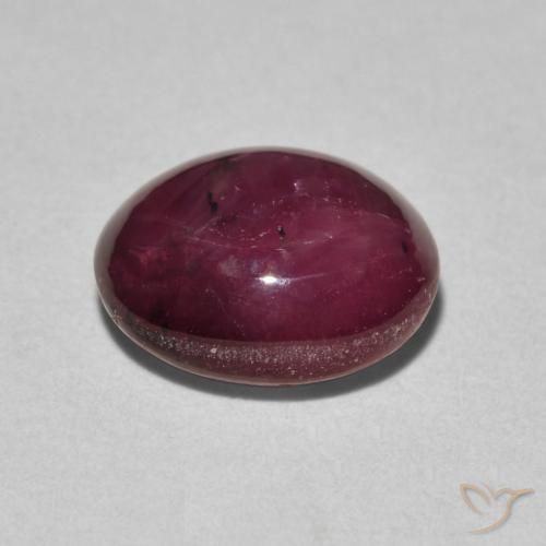 Star Ruby Gemstone in 9.4 x 8.4 mm Size for Sale, Star Ruby Stone in Wine Red Color