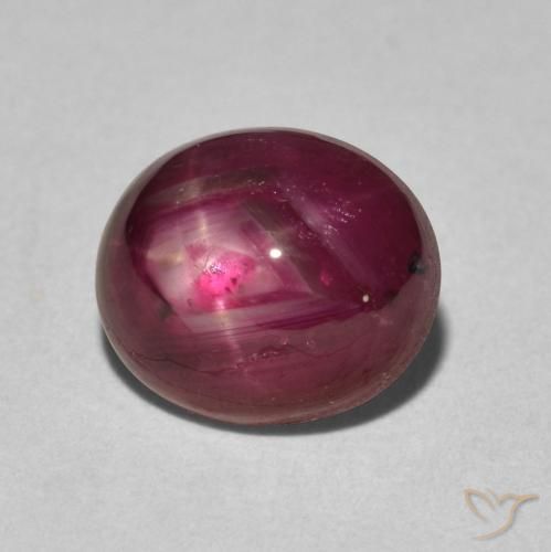 4.41 ct Red Star Ruby Stone, Natural Star Ruby in Oval Cabochon Shape for Sale