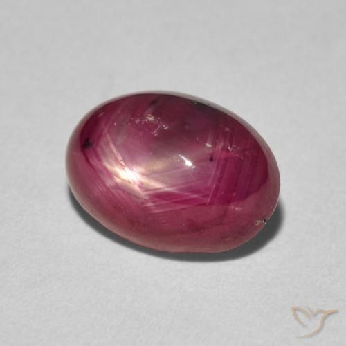 3.77 ct Red Star Ruby Stone, Natural Star Ruby in Oval Cabochon Shape for Sale