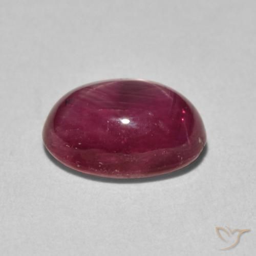 Star Ruby Gemstone in 10 x 7 mm (calibrated) Size for Sale, Star Ruby Stone in Deep Red Color
