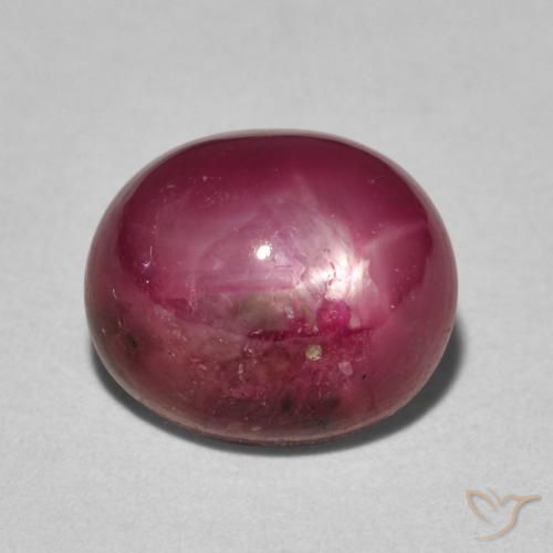 5.15 ct Red Star Ruby Stone, Natural Star Ruby in Oval Cabochon Shape for Sale