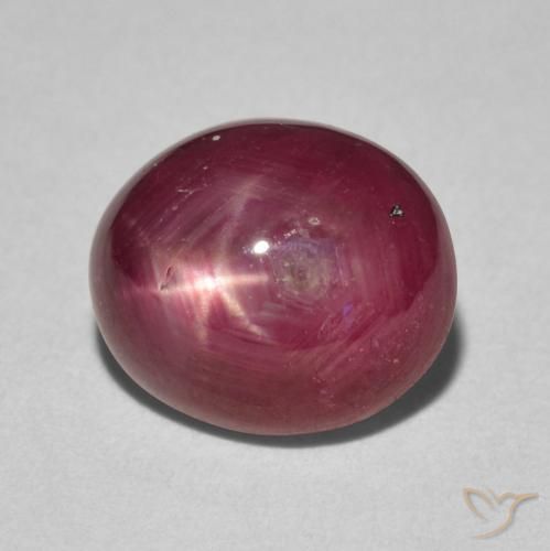 5.39 ct Red Star Ruby Stone, Natural Star Ruby in Oval Cabochon Shape for Sale