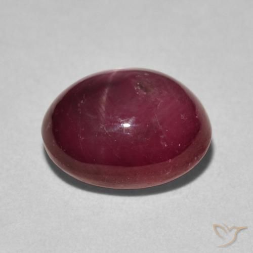 Star Ruby Gemstone in 10.1 x 8.7 mm Size for Sale, Star Ruby Stone in Medium Red Color