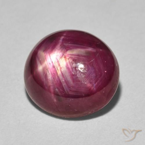 5.18 ct Red Star Ruby Stone, Natural Star Ruby in Oval Cabochon Shape for Sale