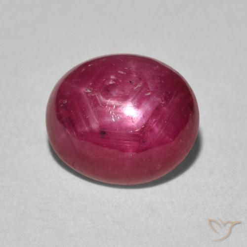 3.59ct Natural Deep Crimson Star Ruby, Oval, Opaque
