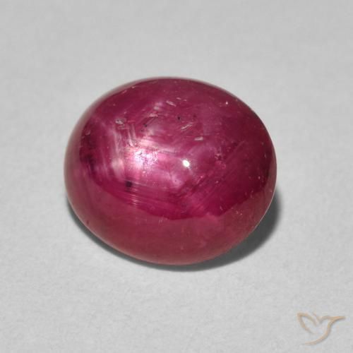 3.59 ct Red Star Ruby Stone, Natural Star Ruby in Oval Cabochon Shape for Sale