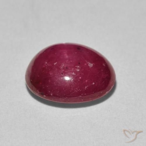 Star Ruby Gemstone in 9.3 x 8.1 mm Size for Sale, Star Ruby Stone in Deep Crimson Color