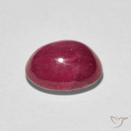 Star Ruby Gemstone in 8.9 x 7.3 mm Size for Sale, Star Ruby Stone in Pinkish Red Color