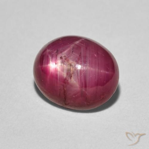 3.83 ct Red Star Ruby Stone, Natural Star Ruby in Oval Cabochon Shape for Sale