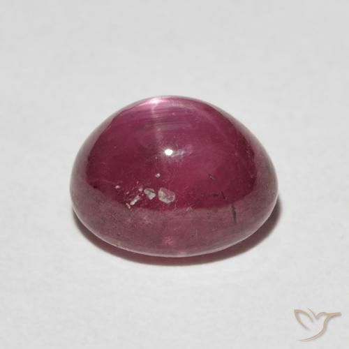 Star Ruby Gemstone in 9 x 7 mm (calibrated) Size for Sale, Star Ruby Stone in Medium Red Color