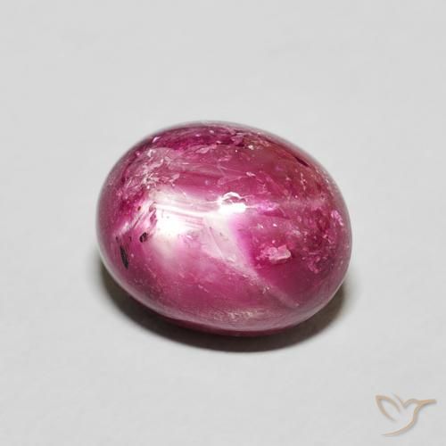 5.18 ct Red Star Ruby Stone, Natural Star Ruby in Oval Cabochon Shape for Sale