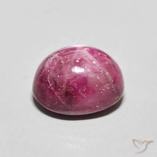 Star Ruby Gemstone in 9.6 x 7.7 mm Size for Sale, Star Ruby Stone in Pinkish Red Color