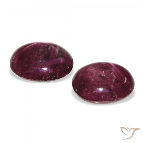 Star Ruby Gemstones in 10.1 x 8.6 mm Size for Sale, Star Ruby Stones in Magenta-Pink Color