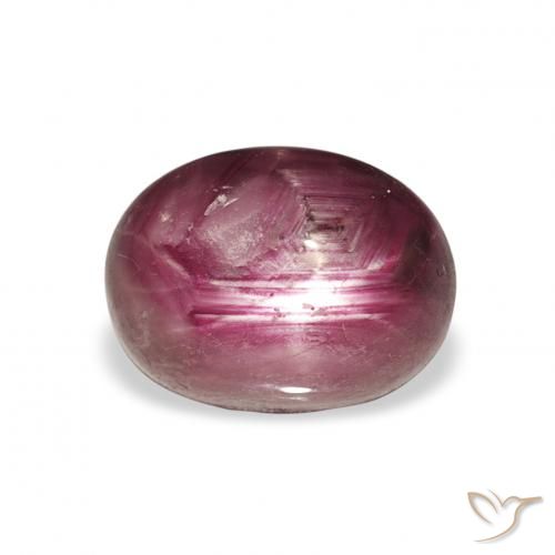 4.34ct Natural Medium Dark-Purple Star Ruby, Oval, Opaque